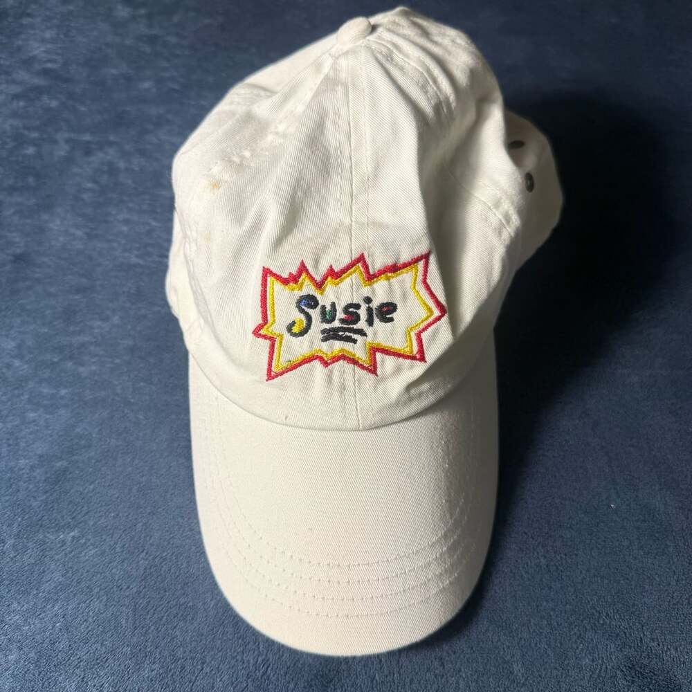 Anvil Susie Baseball Cap White Cotton Adjustable